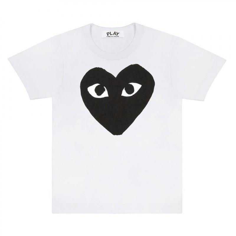Popolare nuova versione giapponese di T-shirt per coppie Kawaku amore uomini e donne con la stessa stampa a maniche corte CDG gioca Baoling