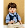 55CM Junge wiedergeborene Kleinkindpuppe mit ganzkörperweichem Silikon Raya Lebensechte Soft Touch Hochwertige Puppe mit geraden Beinen Geschenke für Kinder