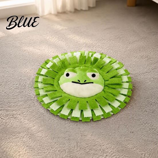 Dog Snuffle Mat Stimulation Cartoon Feeding Squeaky Paper Interactive with Crinkle Toy Brain Animal Design