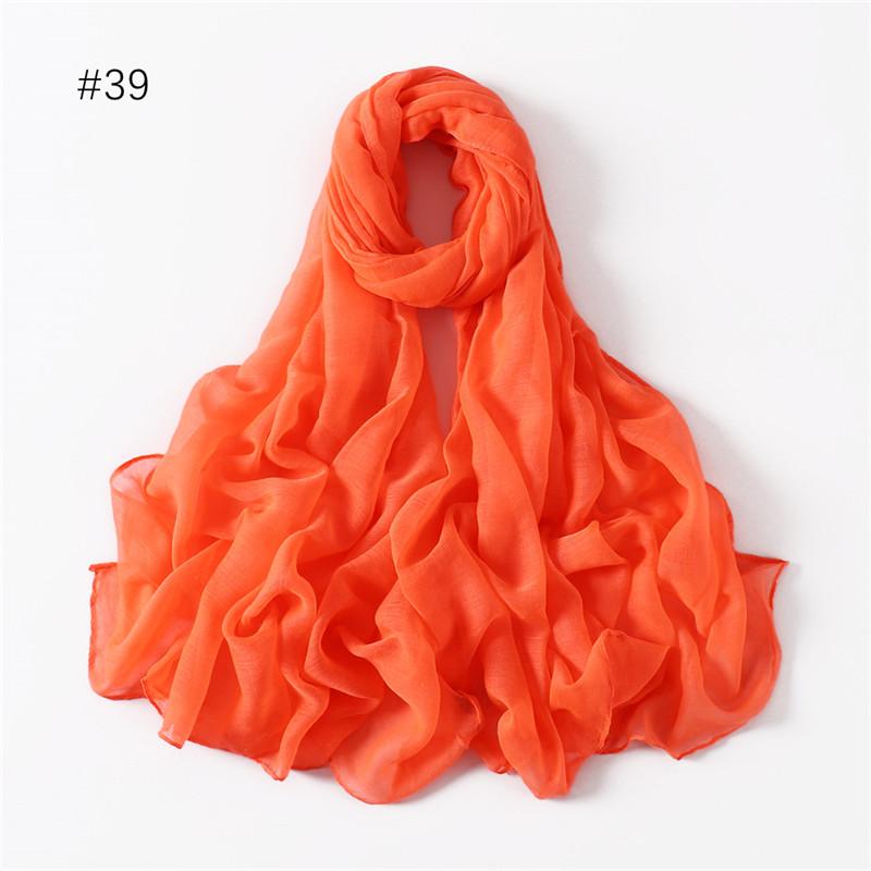 58 Colors Women Candy Color Voile Scarf Plain Solid Pashmina Female Warm Cotton Viscose Scarves Blanket Shawls And Wraps Bufanda