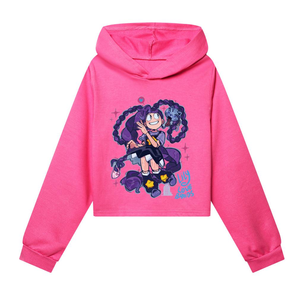 

5625 Kids Girls Lily Lovebraids Printed Short Regular Fit Long Sleeves Hoodies 170cm рожевий червоний колір