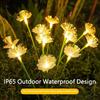Solar Fiber Optic Flower LED Lights 6 8 10 Heads Warm Light Outdoor Garden Lawn Decor Mood Lamp for Party Yard Patio Landscaping