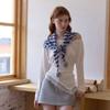 Thicken Triangular Knitted Shawl Long Stripe Scarf Retro Wool Scarf  Autumn Winter