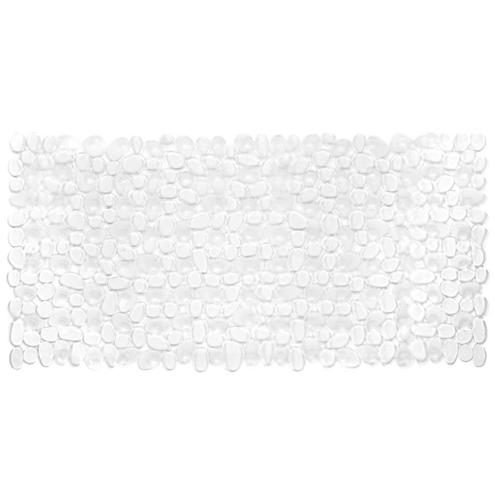 Orion Transparante Antislip Bad- en Douchemat met Zuignappen, 70 x 35 cm