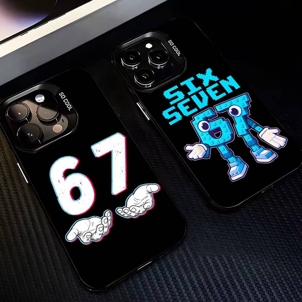 Custodia S-Six SS S-Seven 67 Per iPhone 17,16,15,14,13,12,11 Plus,Pro Max,XS,Colorata Argento Nero Cover