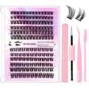 Diy Segmented False Eyelashes 12 Rows Large Capacity Glue Tweezers Set Combination Eyelashes