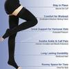 1 Pair 23-32Mmhg Open Toe Thigh High Compression Stockings For Varicose Vein Swelling Leg S-Xxl