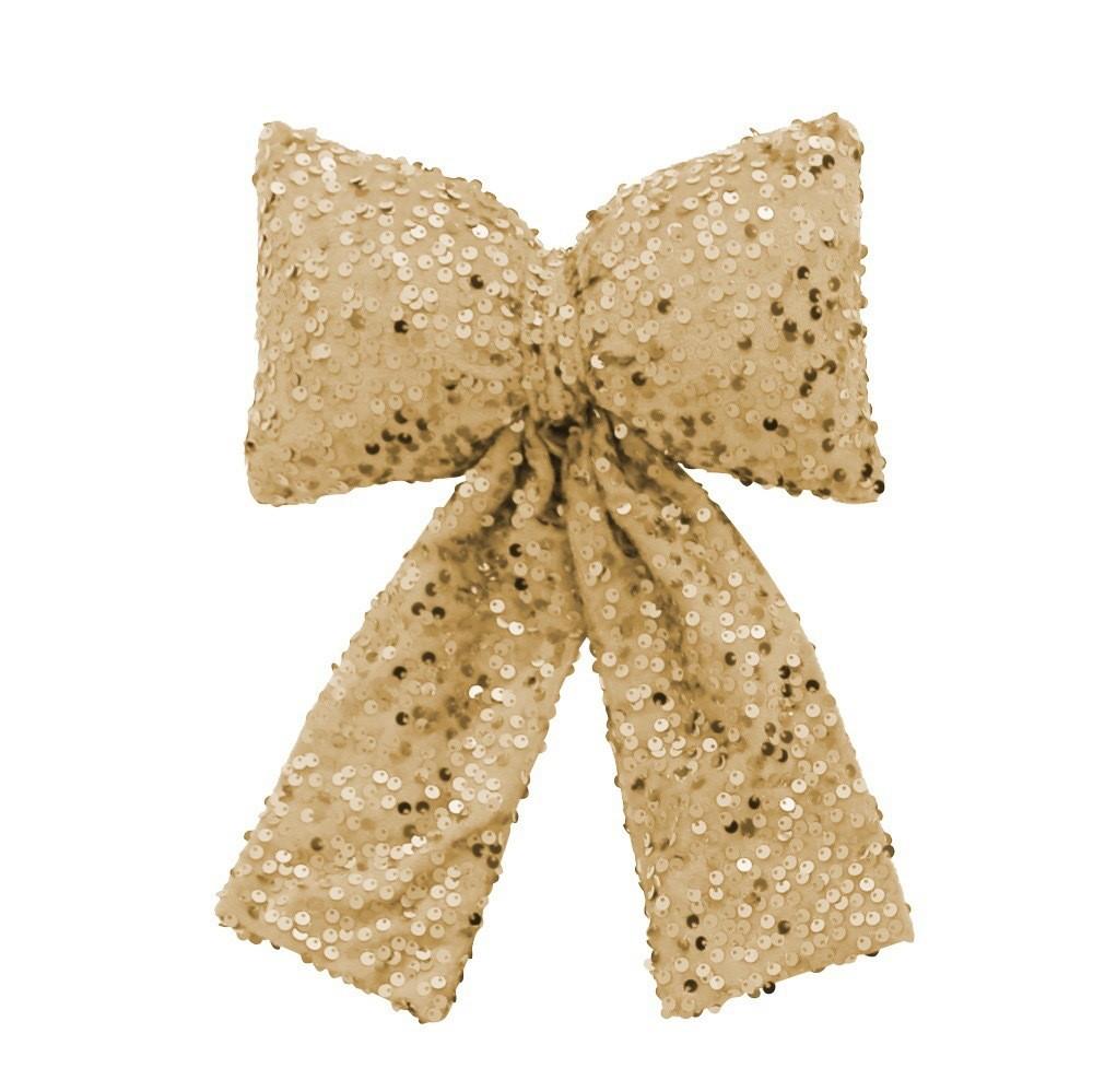 Sequins Bow Christmas Pendants For Scene Setup And Holiday Props Decorations