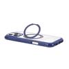For iPhone 16 Pro Magnetic Case Stress Relief Kickstand TPU + PC Transparent Protective Phone Cover