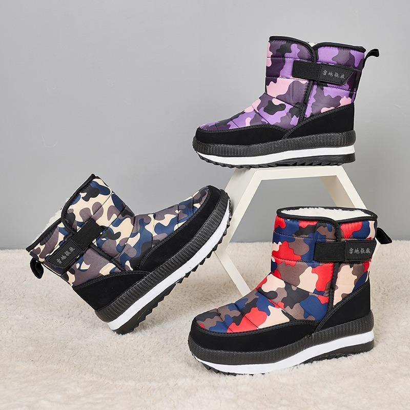 Neue Schneestiefel Herren Samt Warm Dicksohlig Schnee Baumwollschuhe Damen Große Größe Baumwollstiefel Herren