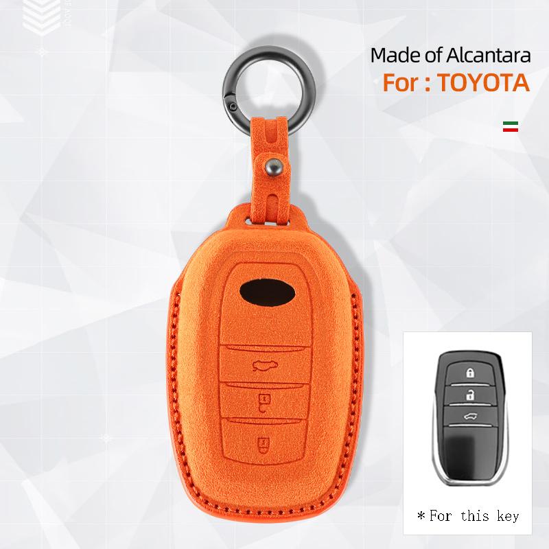 Made of Suede Key Fob Case for Toyota Camry Highlander OEM Car Accessories Bag