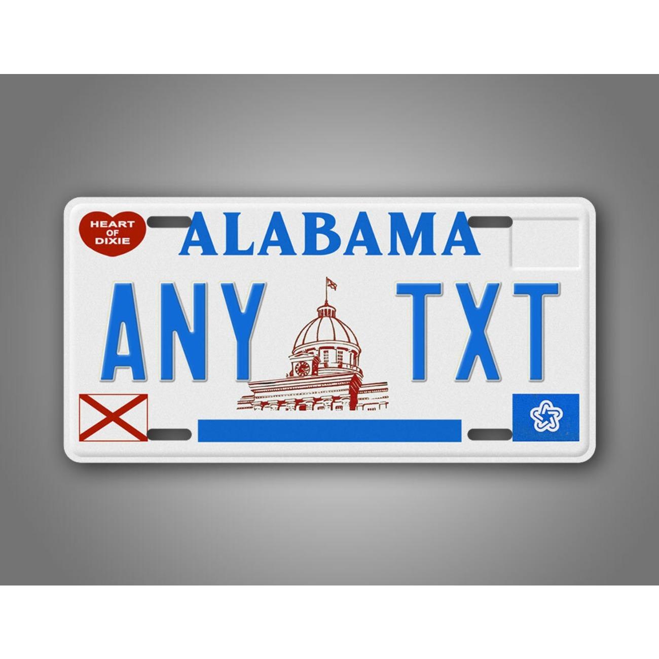 Tin Sign Alabama Replica Decorative Tag Home Decor Wall Art Vintage Metal Plate белый