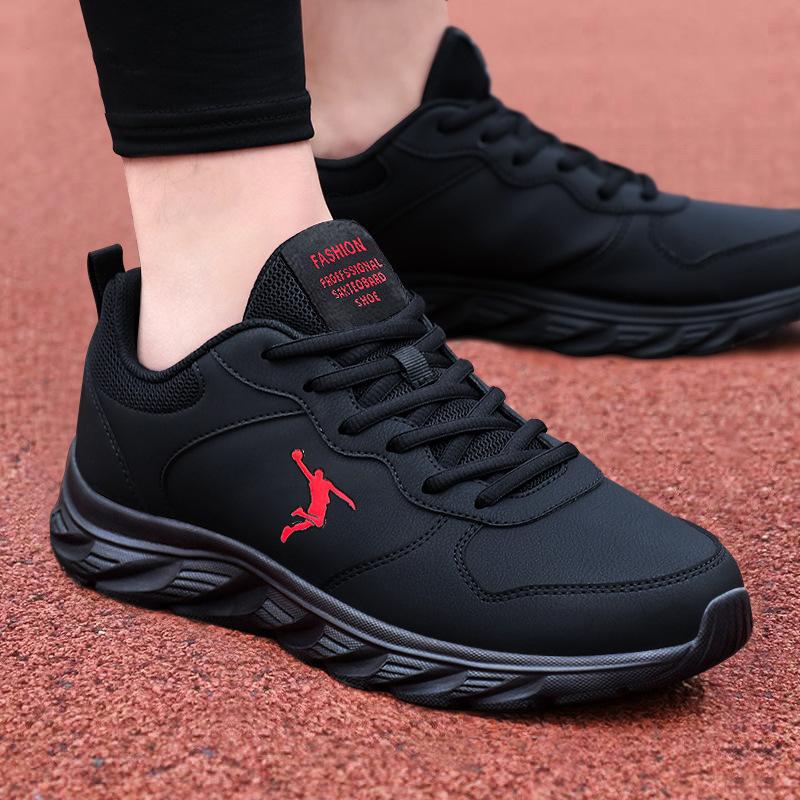 

Men s shoes spring new leather single shoes men s casual running shoes popular fashion casual sports shoes 45
