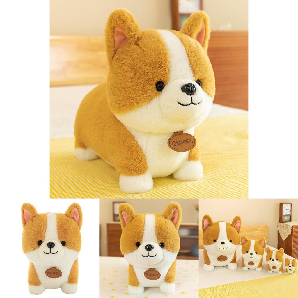 Entzückendes Corgi Plüschtier Weiches Stofftier Gelbe Hundepuppe Perfektes Geschenk für Mädchen