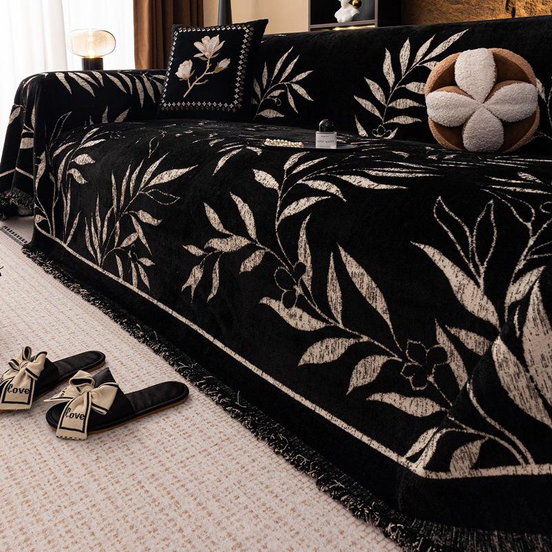 Chenille All-Season Universal Sofa Cover - Anti-Scratch, One-Piece Full Cover Blanket Cushion