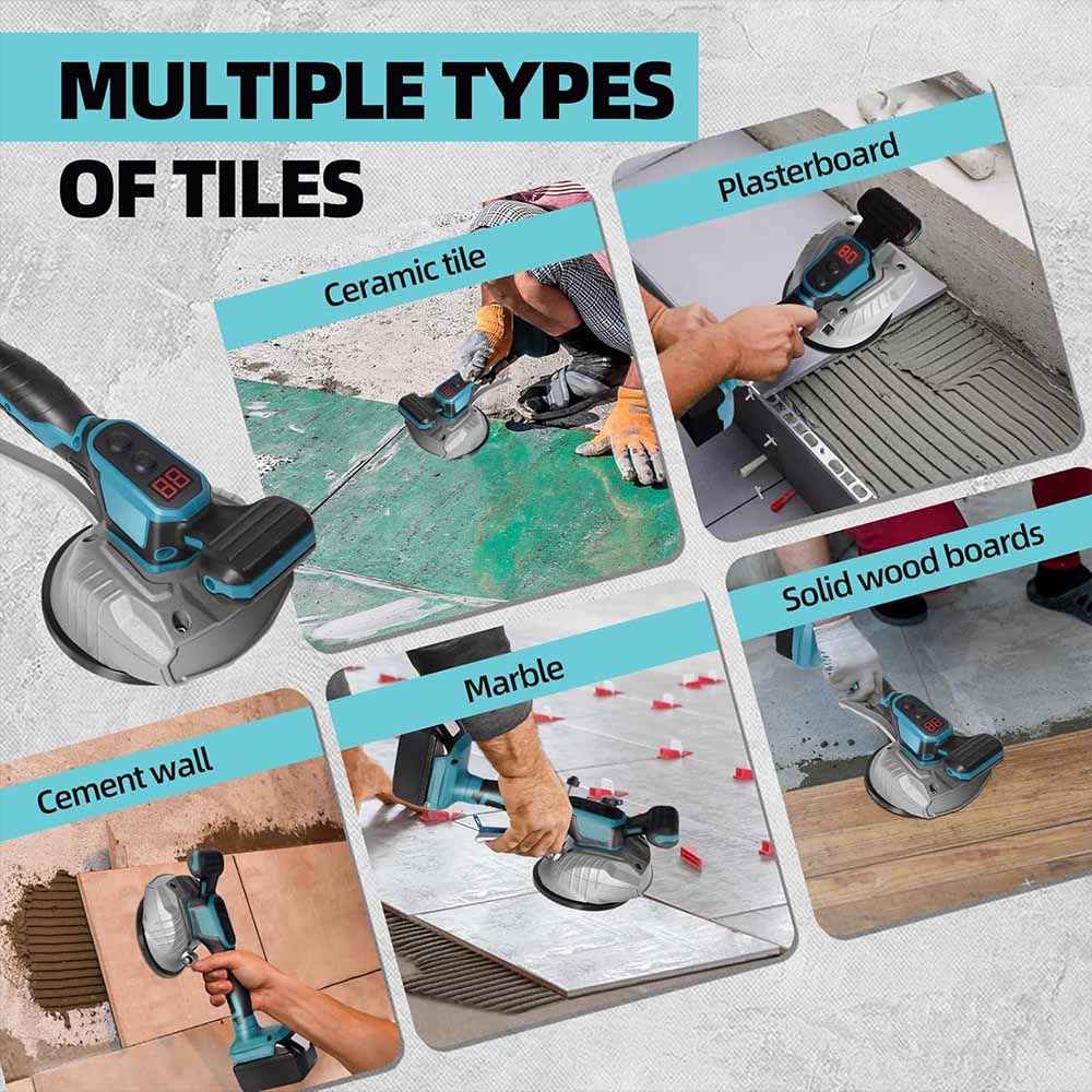 For Dewalt 20V Battery Tile Vibration Leveling Machine 8 Speed Adjustable Cordless Tile Laying Tile Installation Tool For Makita