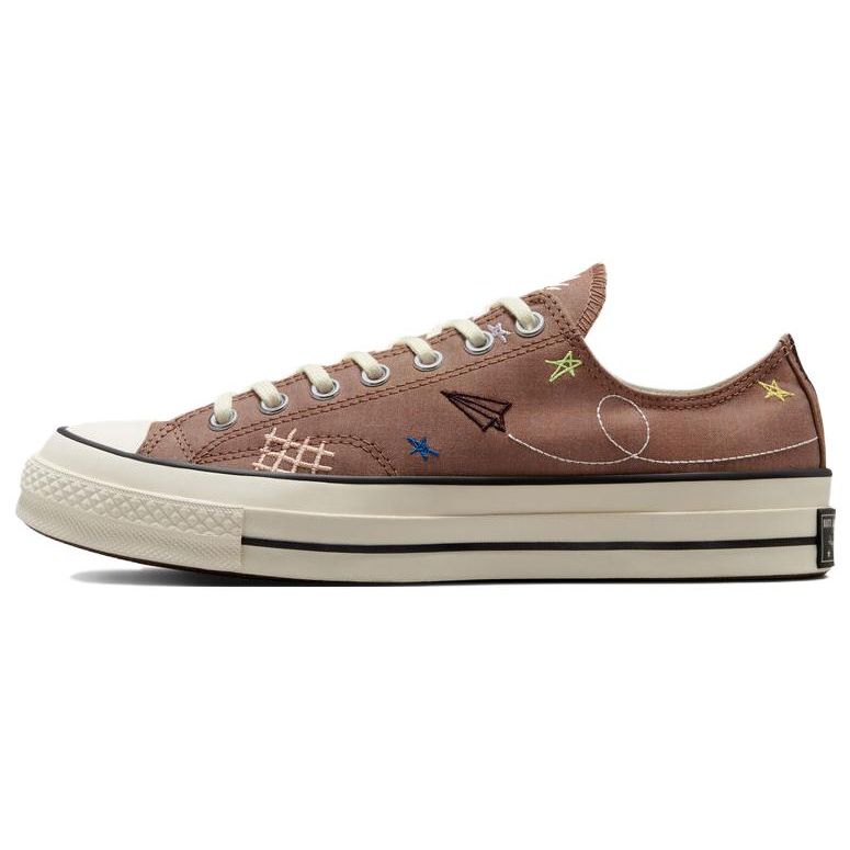 

Converse Chuck 70 Low Cowboy Embroidery Burnt Orange Egret Black Unisex Casual Sneakers A03665C EU 44