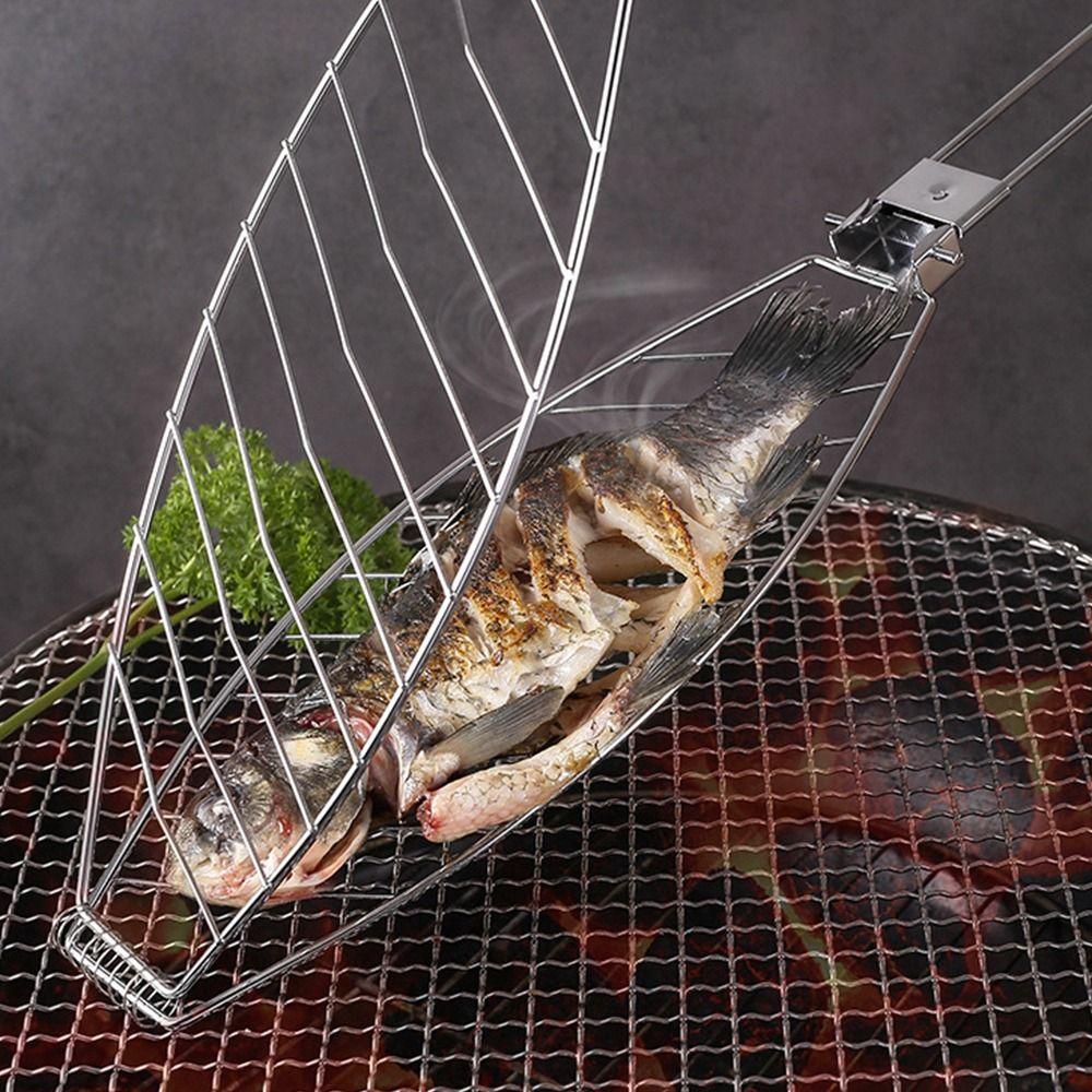 Flexible Roasting Grilling Household Fish Grill Basket Detachable BBQ Grill Rack Grilling Tool