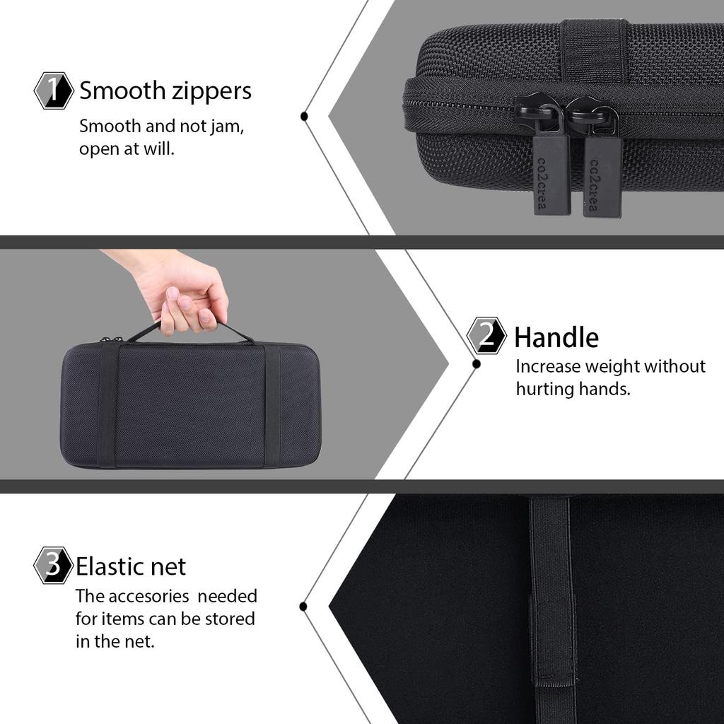 co2CREA Storage Case Compatible Razer Huntsman Mini Gaming Keyboard Tenkeyless 60% (Black) (Case Only)