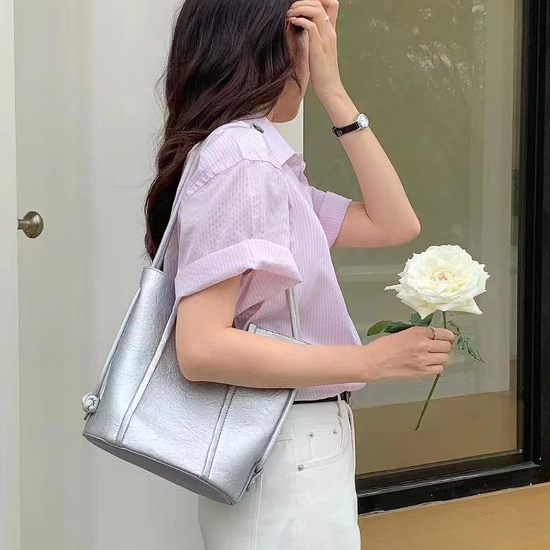 

Сумка через плечо Tooxika, новый стиль, текстурная сумка под мышками, сумка-ведро из мягкой искусственной кожи