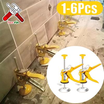 1-6 piezas de regulador de altura de baldosas de pared que se ajusta para levantar y fijar el sistema de nivelación de baldosas de pared