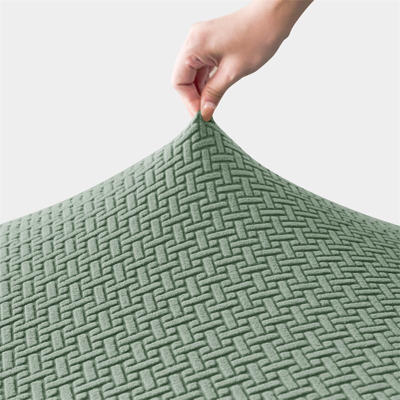 2pcs/set T Jacquard Chair Seat Cover All Wrap Elastic Armchair Cushion Cover Non-slip Dust-proof Protector for Living Room Hotel