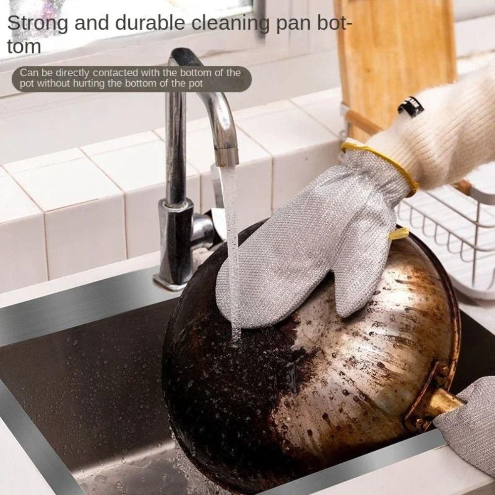 insulation Kitchen Gloves Waterproof Washing Glove Steel Wire Cleaning Gloves  Household