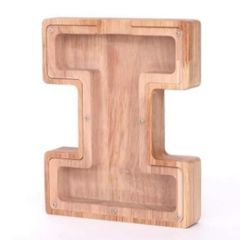 Wooden Letters Piggy Bank DIY Creativity Coin Banknotes Children's Money Box Funny Money Organizer Storage Box Home Decors