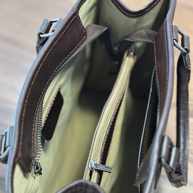 Johnature Bolsa de Couro Genuíno Para Mulheres Grande Capacidade Retro Cor Sólida Bolsa de Mão para Trabalho