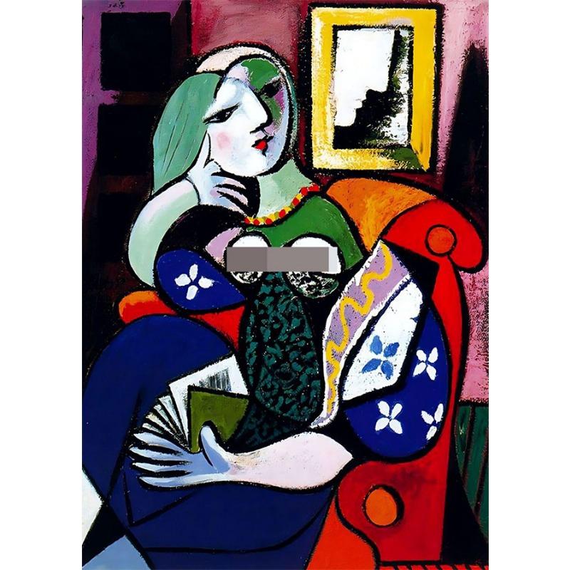 

Пабло Пикассо Знаменитая коллекция произведений искусства Плакат Картина на холсте Абстрактное винтажное настенное искусство для галереи Гостиная Домашний декор 21cm×30cm NoFrame