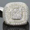 Female Male Micro Pave Diamond Wedding Rings Engagement Hip Hop Bling Round Shape Cool Street Men Men Bling Iced Out S925 Ring