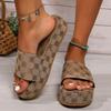 Fashion Women Slippers 2025 New Summer Fashion Platform Sandals Thick Sole Solid Color Slippers Party Beach Women Shoes Slides Women