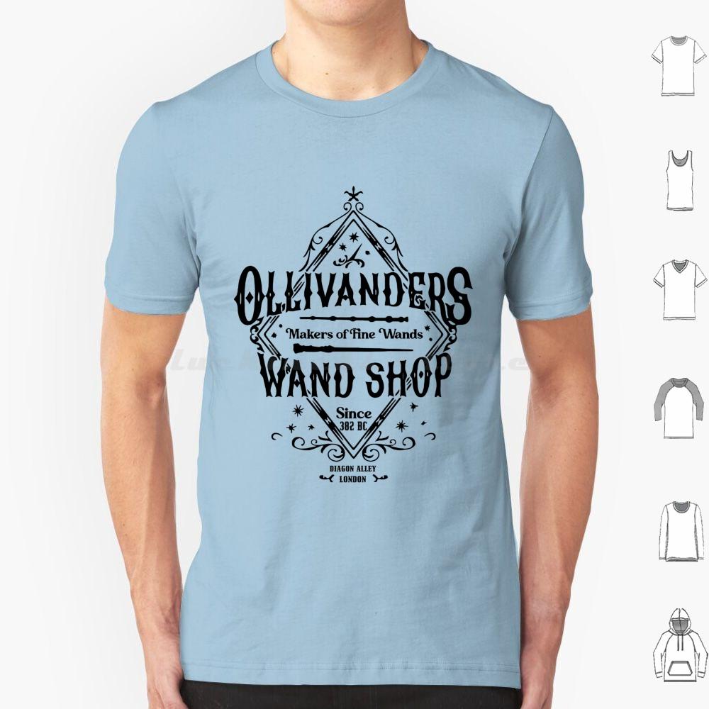 Wand Shop Wizard Wand T Shirt Big Size 100% Cotton Hermione Granger Draco Malfoy Snape Dumbledore Sirius Black Hedwig Magic