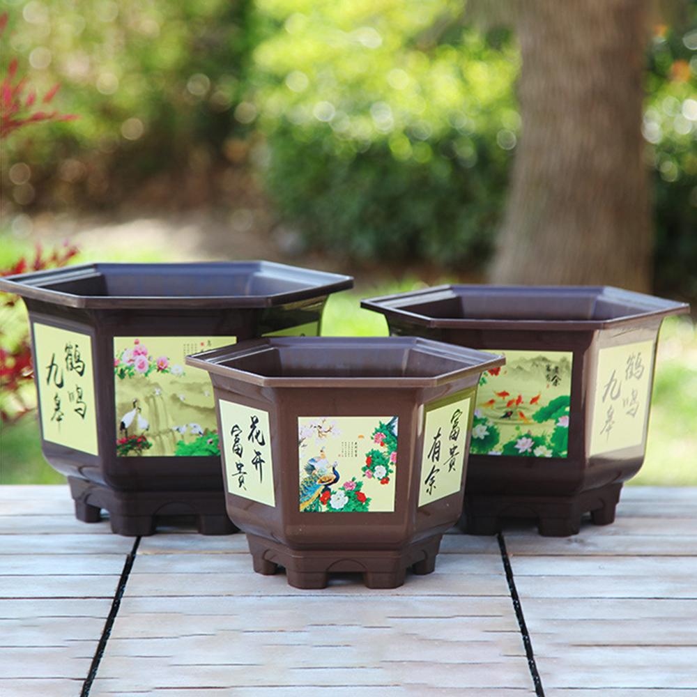 Resin Flower Pot Thickened Hydroponic Planter Durable Water Planting Pots