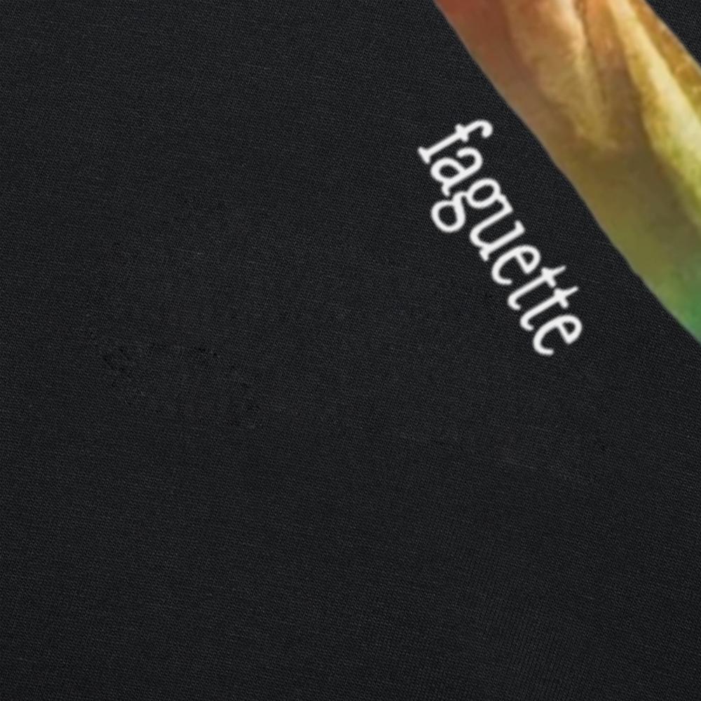 Funny Baguette Faguette LGBT Pride Month T Shirts Men Pure Cotton Humor Streetwear Tee Shirt Short Sleeve Unisex Loose Clothing