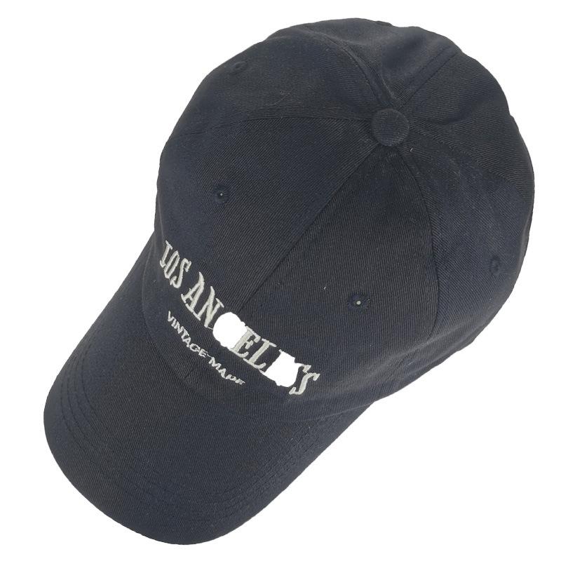 Los Angeles Baseball Cap Washed Full Hat Edged Sun Hat Men's and Women's New Baseball Caps