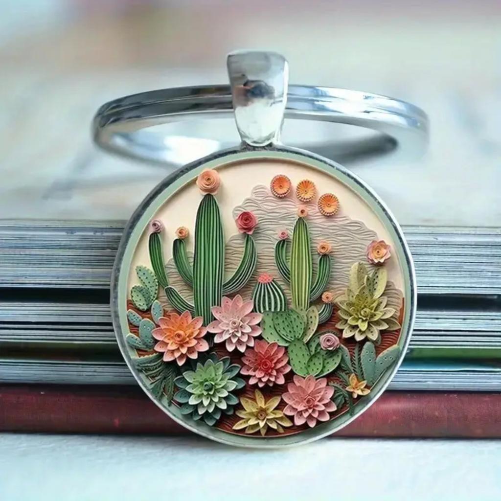 Fashion Alloy Keychain Pendant Round Metal Key Ring