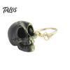 Matte Skull Sculpture 3D Printed Cute Keychain, Artistic Tabletop Ornament with Finish, Creative Bag Charm Light Luxury Home Decor Key Ring