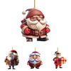 Adorable Christmas 2023 Santa Acrylic Car Decoration Festive Ornament Tree