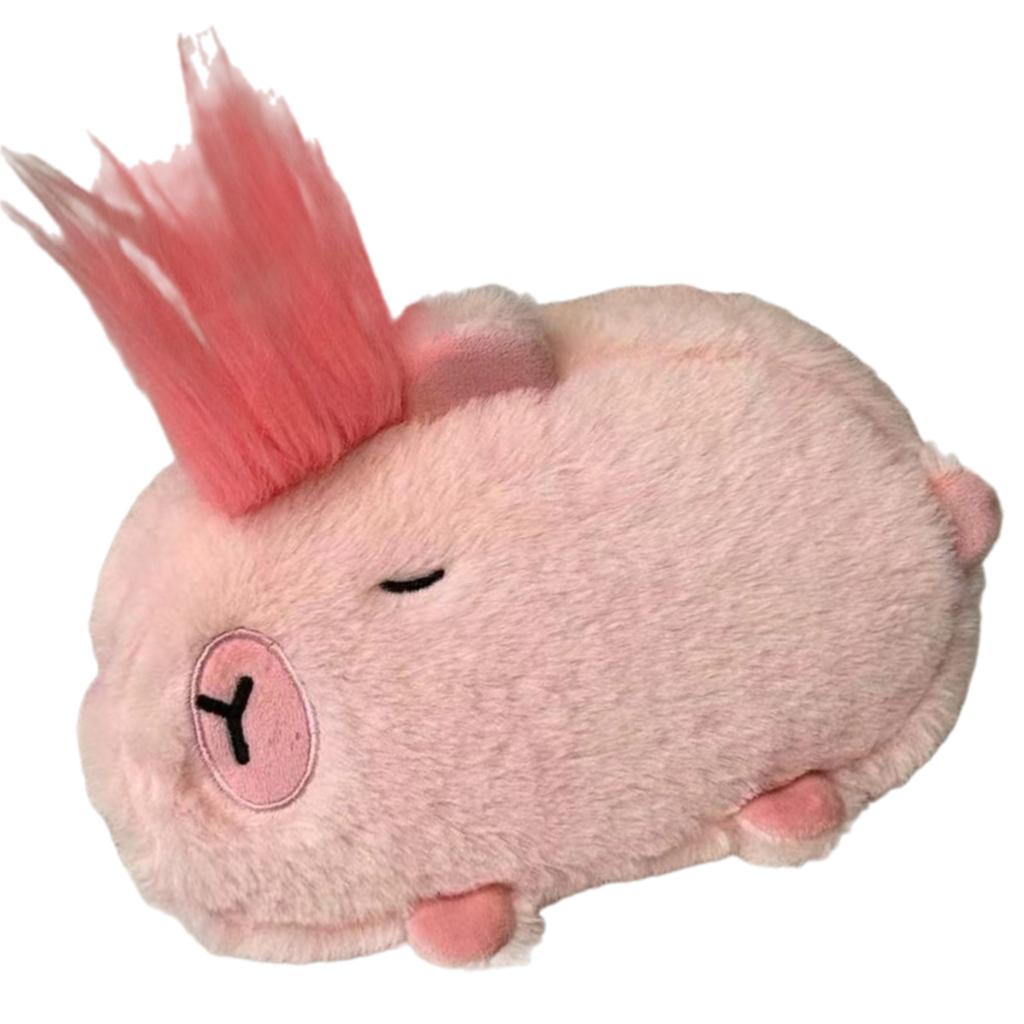 Lovely Capybaras Sturdy Plush Pencil Case Soft Multipurpose Compartment Organizers for School and Travel Supplies