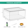 Reptile Terrarium Kit, 30*18*15 Cm, Reptile Breeding Box, Magnetic Acrylic Case, for Tarantulas, Hermit Crabs, Jumping Spiders, Iguanas, Leopard Gecko