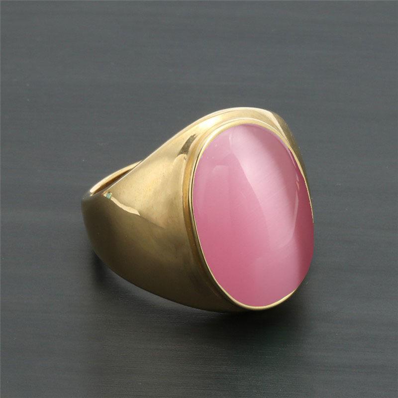 Women's Fashion Sapphire Ring - Stainless Steel & Titanium Electroplated Stone Ring