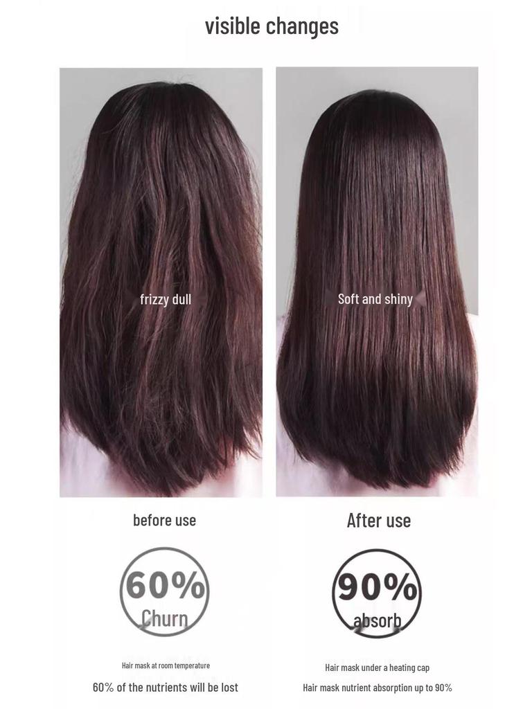 Self-Heating Hair Care Cap for Hot & Cold Use - No Plug Needed
