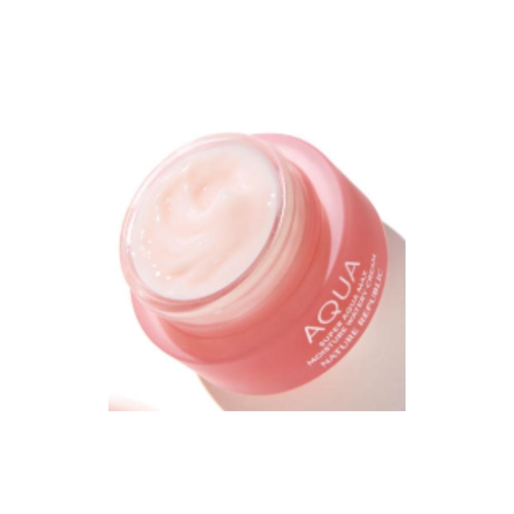 Nature Republic Super Aqua Max Watery Cream (80ml): Iconic Deep Sea Hydration & Skin Prep Solution for Flawless Makeup Application
