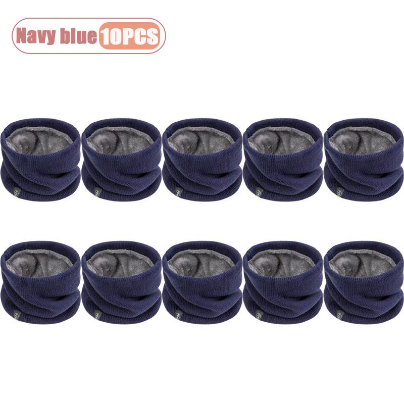 1-20PCS Unisex Winter Scarf Thickened Fleece Lined Warm Neck Gaiter for Outdoor Cycling Student Cold Weather Gift