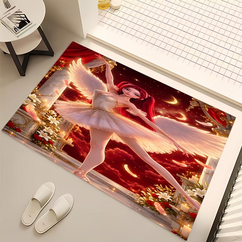 1pc Demon Hunter Print Area Rug - Soft, Washable Non-Slip Indoor Mat, Living Room, Home Office Decorative Rug,Office Decorative