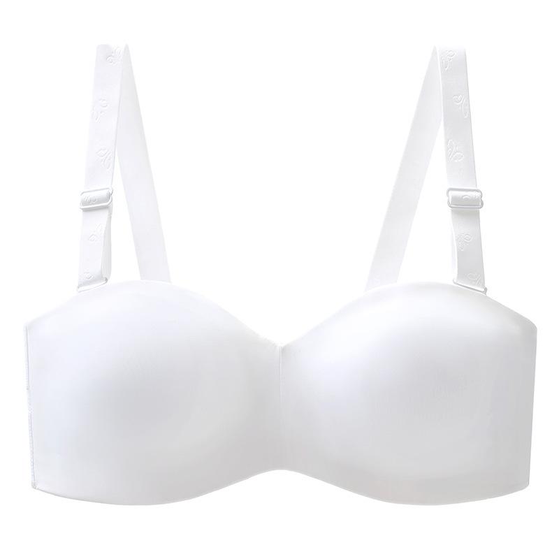 Thin Full Cup Bra Women's Plus Size Strapless Bra Non Slip Comfortable Seamless and Beautiful Back Bra