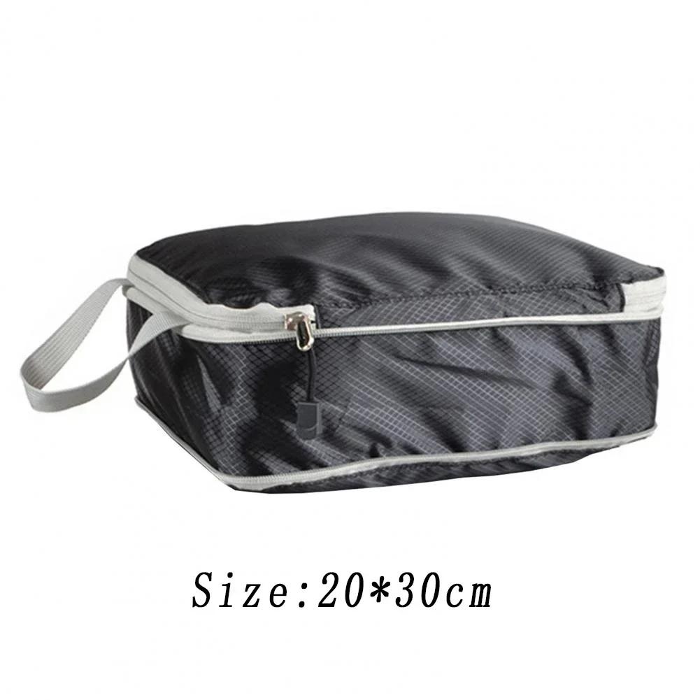 Luggage Organizer Set Travel Compression Packing Cubes Suitcase Zipper Foldable Storage Bag for Clothes Shoes Accessories