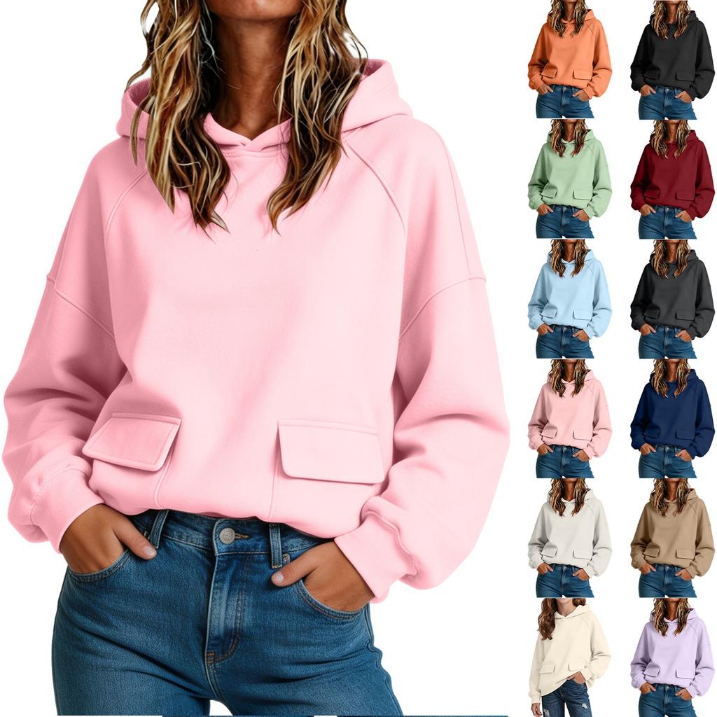 Women's 3D Printed Color Hoodie Long Sleeve Loose Fit Winter Sweatshirt