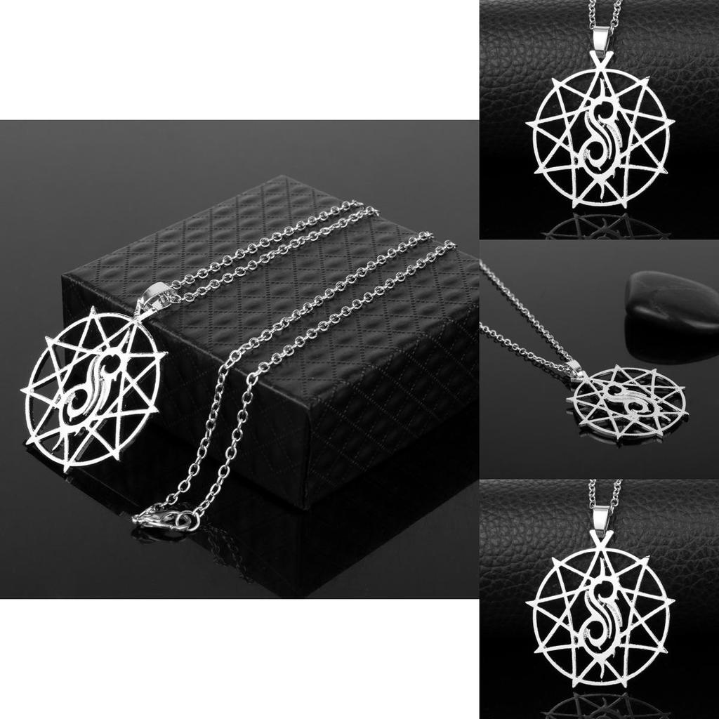 Slipknot Alloy Geometric Necklace With Pendant For Gift And Fashion